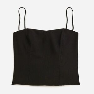 J.Crew Sweetheart Satin Bustier Top in Drapey Crepe